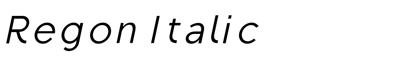 Regon Italic